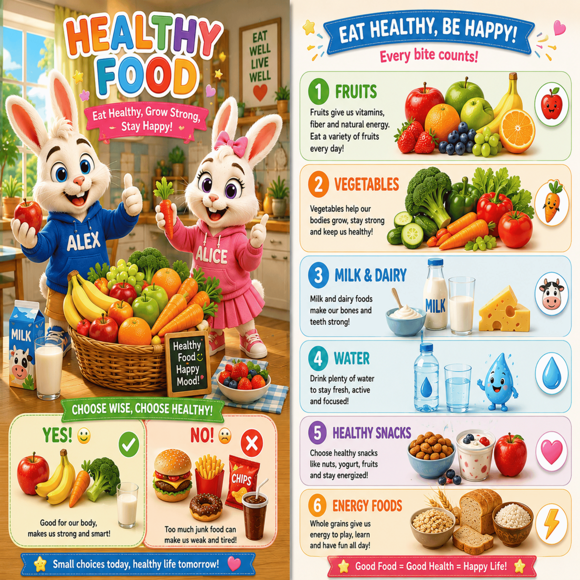 Healthy Food Book - Alex & Alice